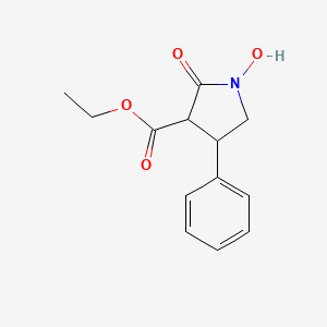 molecular formula C13H15NO4 B2656852 Ethyl 1-hydroxy-2-oxo-4-phenylpyrrolidine-3-carboxylate CAS No. 866153-00-6