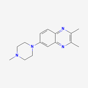 molecular formula C15H20N4 B2656867 2,3-Dimethyl-6-(4-methylpiperazino)quinoxaline CAS No. 383148-06-9