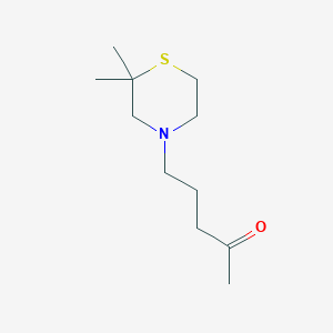 molecular formula C11H21NOS B2656875 5-(2,2-Dimethylthiomorpholin-4-yl)pentan-2-one CAS No. 1602799-35-8