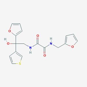 molecular formula C17H16N2O5S B2656880 N-[2-(furan-2-yl)-2-hydroxy-2-(thiophen-3-yl)ethyl]-N'-[(furan-2-yl)methyl]ethanediamide CAS No. 2097929-18-3