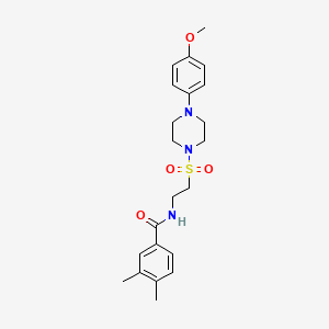 molecular formula C22H29N3O4S B2656892 N-(2-((4-(4-methoxyphenyl)piperazin-1-yl)sulfonyl)ethyl)-3,4-dimethylbenzamide CAS No. 897619-25-9