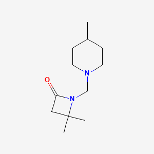 4,4-Dimethyl-1-[(4-methylpiperidin-1-YL)methyl]azetidin-2-one