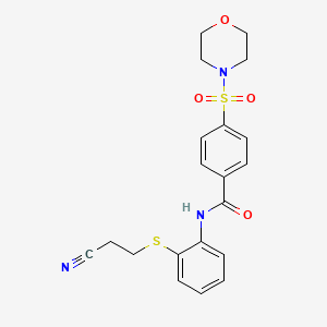 N-(2-((2-cyanoethyl)thio)phenyl)-4-(morpholinosulfonyl)benzamide