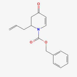 molecular formula C16H17NO3 B2656910 benzyl 2-allyl-4-oxo-3,4-dihydropyridine-1(2H)-carboxylate CAS No. 630115-81-0