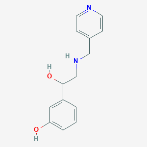 molecular formula C14H16N2O2 B265692 3-{1-Hydroxy-2-[(4-pyridinylmethyl)amino]ethyl}phenol 