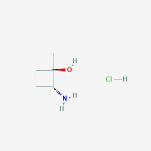 molecular formula C5H12ClNO B2656925 (1R,2R)-2-氨基-1-甲基环丁烷-1-醇盐酸盐 CAS No. 1909286-97-0