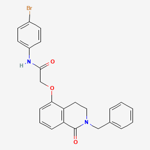 molecular formula C24H21BrN2O3 B2656928 2-[(2-benzyl-1-oxo-3,4-dihydroisoquinolin-5-yl)oxy]-N-(4-bromophenyl)acetamide CAS No. 850905-55-4
