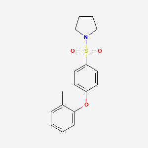 molecular formula C17H19NO3S B2656931 1-((4-(o-Tolyloxy)phenyl)sulfonyl)pyrrolidine CAS No. 606944-39-2