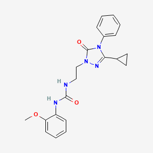 1-(2-(3-cyclopropyl-5-oxo-4-phenyl-4,5-dihydro-1H-1,2,4-triazol-1-yl)ethyl)-3-(2-methoxyphenyl)urea