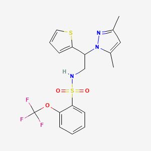 N-(2-(3,5-dimethyl-1H-pyrazol-1-yl)-2-(thiophen-2-yl)ethyl)-2-(trifluoromethoxy)benzenesulfonamide