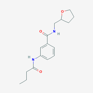 molecular formula C16H22N2O3 B265695 3-(butyrylamino)-N-(tetrahydro-2-furanylmethyl)benzamide 