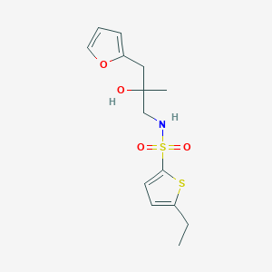 molecular formula C14H19NO4S2 B2656950 5-ethyl-N-(3-(furan-2-yl)-2-hydroxy-2-methylpropyl)thiophene-2-sulfonamide CAS No. 1798483-71-2