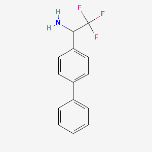 molecular formula C14H12F3N B2656956 1-Biphenyl-4-YL-2,2,2-trifluoro-ethylamine CAS No. 886370-48-5