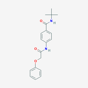 molecular formula C19H22N2O3 B265696 N-tert-butyl-4-[(phenoxyacetyl)amino]benzamide 