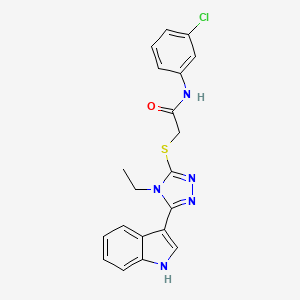 N-(3-chlorophenyl)-2-((4-ethyl-5-(1H-indol-3-yl)-4H-1,2,4-triazol-3-yl)thio)acetamide