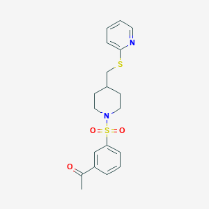 1-(3-((4-((Pyridin-2-ylthio)methyl)piperidin-1-yl)sulfonyl)phenyl)ethanone