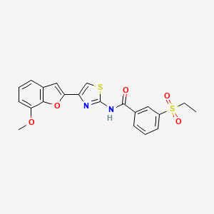 3-(ethylsulfonyl)-N-(4-(7-methoxybenzofuran-2-yl)thiazol-2-yl)benzamide