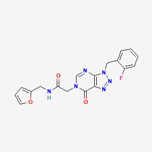 molecular formula C18H15FN6O3 B2656967 2-[3-(2-氟苄基)-7-氧代-3,7-二氢-6H-[1,2,3]三唑并[4,5-d]嘧啶-6-基]-N-(2-呋喃基甲基)乙酰胺 CAS No. 847383-38-4