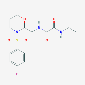 N-ethyl-N'-[[3-(4-fluorophenyl)sulfonyl-1,3-oxazinan-2-yl]methyl]oxamide