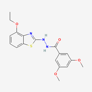 molecular formula C18H19N3O4S B2656980 N'-(4-ethoxy-1,3-benzothiazol-2-yl)-3,5-dimethoxybenzohydrazide CAS No. 851978-60-4