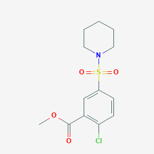 molecular formula C13H16ClNO4S B2656981 Methyl 2-chloro-5-(piperidin-1-ylsulfonyl)benzoate CAS No. 415701-81-4
