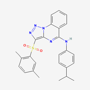 molecular formula C26H25N5O2S B2656985 3-[(2,5-二甲苯基)磺酰基]-N-[4-(丙-2-基)苯基][1,2,3]三唑并[1,5-a]喹唑啉-5-胺 CAS No. 899761-50-3