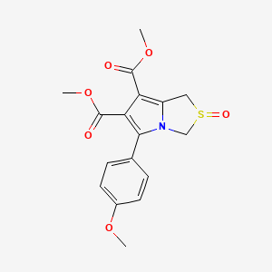 molecular formula C17H17NO6S B2656986 二甲酸二甲酯 5-(4-甲氧基苯基)-2-氧代-1,3-二氢吡咯并[1,2-c][1,3]噻唑-6,7-二羧酸酯 CAS No. 339113-70-1