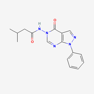 molecular formula C16H17N5O2 B2656995 3-methyl-N-(4-oxo-1-phenyl-1H-pyrazolo[3,4-d]pyrimidin-5(4H)-yl)butanamide CAS No. 899945-80-3