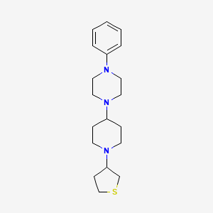 molecular formula C19H29N3S B2656998 1-Phenyl-4-(1-(tetrahydrothiophen-3-yl)piperidin-4-yl)piperazine CAS No. 2034479-21-3