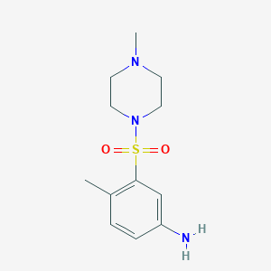 molecular formula C12H19N3O2S B2657004 4-Methyl-3-(4-methyl-piperazine-1-sulfonyl)-phenylamine CAS No. 947018-96-4