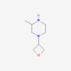 molecular formula C8H16N2O B2657006 3-甲基-1-(氧杂环-3-基)哌嗪 CAS No. 2070014-81-0
