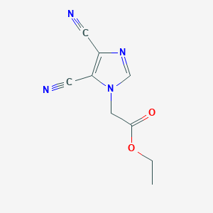 molecular formula C9H8N4O2 B2657007 ethyl 2-(4,5-dicyano-1H-imidazol-1-yl)acetate CAS No. 939901-65-2