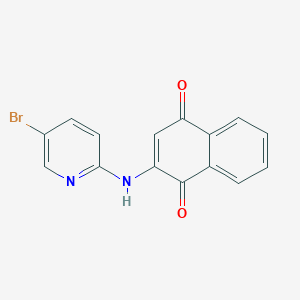 molecular formula C15H9BrN2O2 B265701 2-[(5-Bromo-2-pyridinyl)amino]naphthoquinone 
