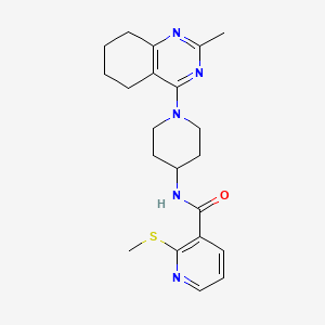N-(1-(2-methyl-5,6,7,8-tetrahydroquinazolin-4-yl)piperidin-4-yl)-2-(methylthio)nicotinamide
