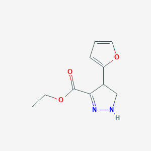 molecular formula C10H12N2O3 B265702 ethyl 4-(2-furyl)-4,5-dihydro-1H-pyrazole-3-carboxylate 