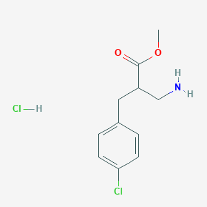 Methyl 2-(aminomethyl)-3-(4-chlorophenyl)propanoate;hydrochloride