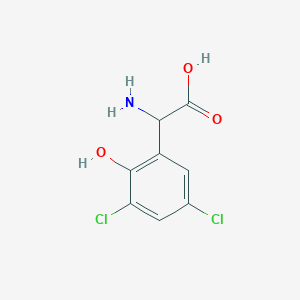 molecular formula C8H7Cl2NO3 B2657031 2-Amino-2-(3,5-dichloro-2-hydroxyphenyl)acetic acid CAS No. 1259974-57-6