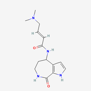 (E)-4-(Dimethylamino)-N-(8-oxo-4,5,6,7-tetrahydro-1H-pyrrolo[2,3-c]azepin-4-yl)but-2-enamide