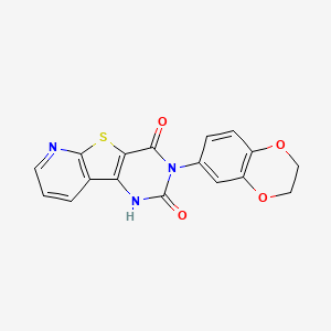3-(2,3-dihydro-1,4-benzodioxin-6-yl)pyrido[3',2':4,5]thieno[3,2-d]pyrimidine-2,4(1H,3H)-dione