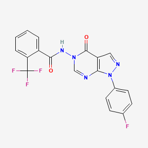 N-(1-(4-fluorophenyl)-4-oxo-1H-pyrazolo[3,4-d]pyrimidin-5(4H)-yl)-2-(trifluoromethyl)benzamide