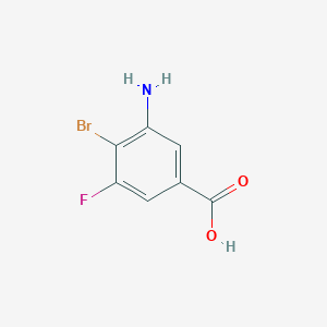 molecular formula C7H5BrFNO2 B2657035 3-Amino-4-bromo-5-fluorobenzoic acid CAS No. 1340341-79-8