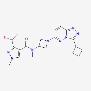 N-(1-(3-cyclobutyl-[1,2,4]triazolo[4,3-b]pyridazin-6-yl)azetidin-3-yl)-3-(difluoromethyl)-N,1-dimethyl-1H-pyrazole-4-carboxamide