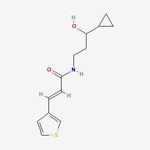 molecular formula C13H17NO2S B2657053 (E)-N-(3-cyclopropyl-3-hydroxypropyl)-3-(thiophen-3-yl)acrylamide CAS No. 1396892-73-1