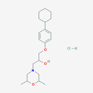 1-(4-Cyclohexylphenoxy)-3-(2,6-dimethylmorpholino)propan-2-ol hydrochloride