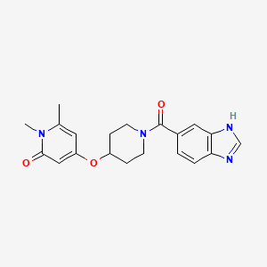 4-((1-(1H-benzo[d]imidazole-5-carbonyl)piperidin-4-yl)oxy)-1,6-dimethylpyridin-2(1H)-one