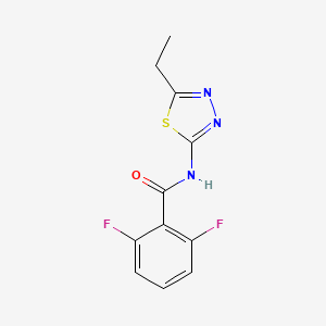 molecular formula C11H9F2N3OS B2657065 N-(5-ethyl-1,3,4-thiadiazol-2-yl)-2,6-difluorobenzamide CAS No. 392244-50-7