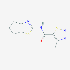 N-(5,6-dihydro-4H-cyclopenta[d]thiazol-2-yl)-4-methyl-1,2,3-thiadiazole-5-carboxamide