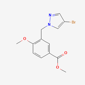 Methyl 3-((4-bromo-1H-pyrazol-1-yl)methyl)-4-methoxybenzoate