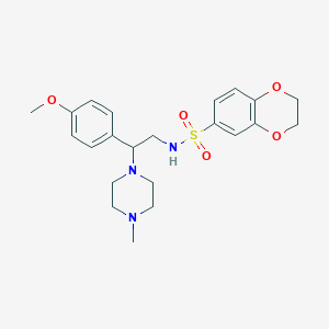 N-(2-(4-methoxyphenyl)-2-(4-methylpiperazin-1-yl)ethyl)-2,3-dihydrobenzo[b][1,4]dioxine-6-sulfonamide