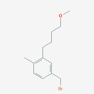 4-(Bromomethyl)-2-(4-methoxybutyl)-1-methylbenzene
